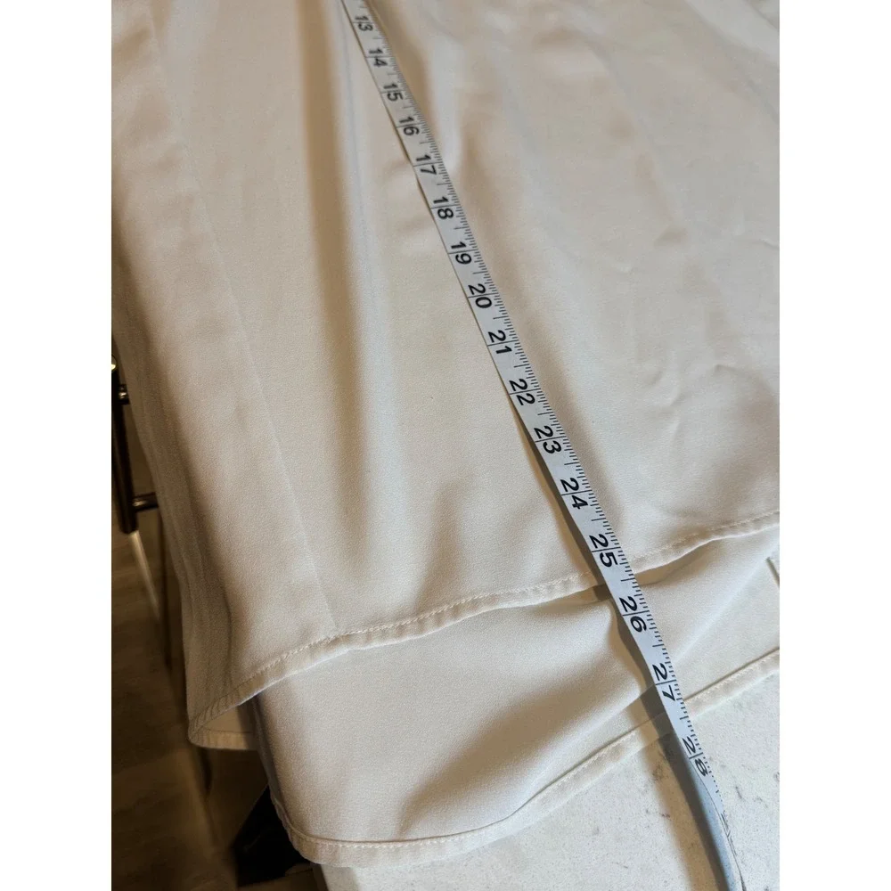 Michael Kors‎ Cream Lace Sleeve Pleated Zip Front Blouse MS54K351MH Mens L
